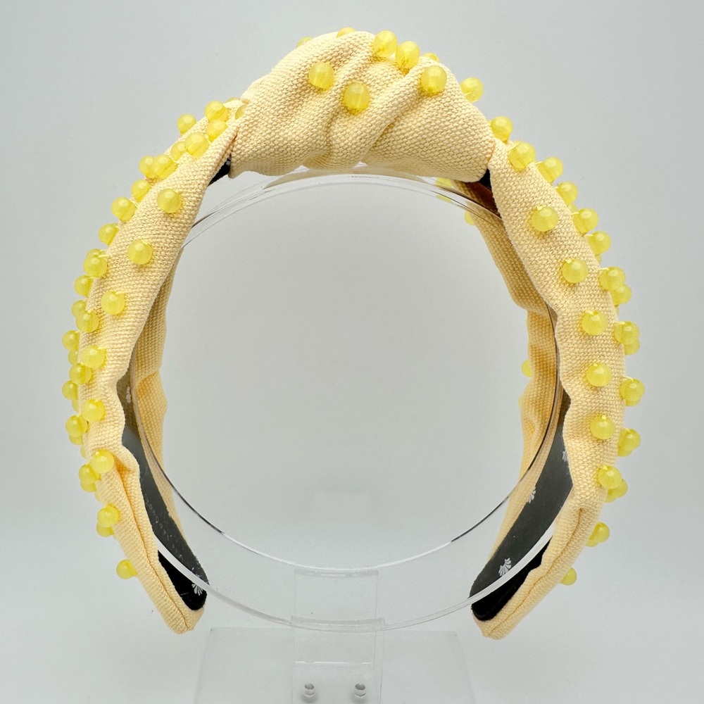 Lele Sadoughi Lemon Woven Beaded Headband Yellow
